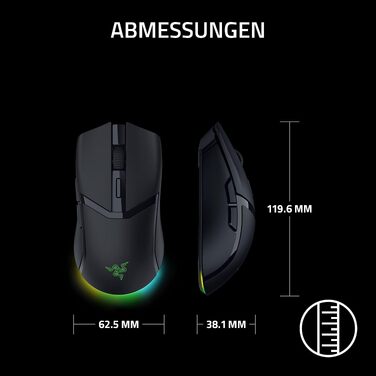 Ігрова миша Razer Cobra HyperSpeed: легка дротова миша з Chroma RGB, оптичними перемикачами 3-го покоління, вагою 57 г, чорна