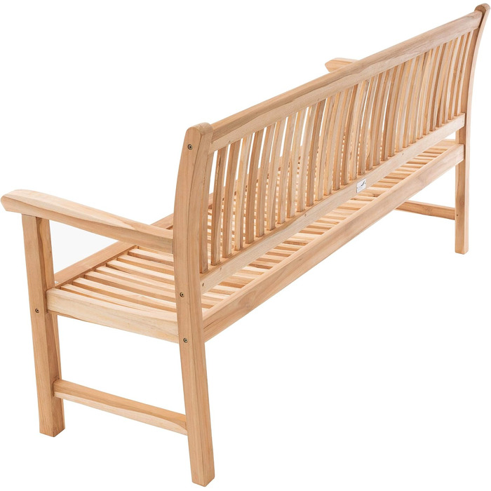 Садова лавка Divero Arezzo на 3 особи з натурального тика, оброблена, колір Teak Natur