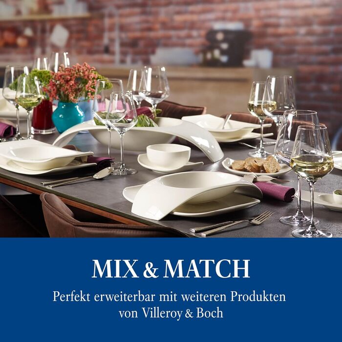 Набір келихів для білого вина Villeroy & Boch La Divina, 4 шт, кришталеве скло, витончені, для білого вина, можна мити в посудомийній машині