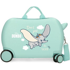 Дитяча валіза Joumma Disney Dumbo Fly, синя, 45x31x20 см, жорсткий ABS-пластик, 24,6 л, 4 колеса, ручна поклажа