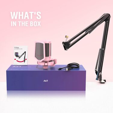 Ігровий USB-мікрофон FIFINE з кронштейном для ПК, Mac, PS4, PS5, із кнопкою вимкнення звуку, поп-фільтром, антивібраційним кріпленням, для стрімінгу, подкастів, студії