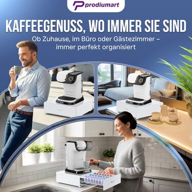 Тримач для капсул Tassimo на 64 кавових капсул, елегантний диспенсер-підставка для кавомашини Tassimo, білий