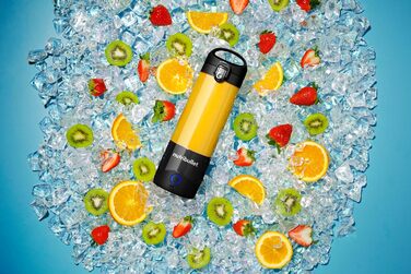 Портативний блендер Nutribullet 475 мл, BPA-free Tritan, міні-міксер з 4-лезовим ножем з нержавіючої сталі, USB-C зарядка, багаторазове використання, чорний