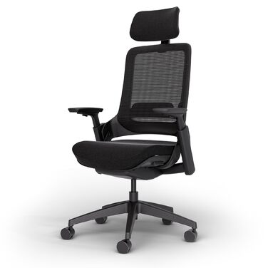 Ergotopia NextBack Pro: Ергономічне офісне крісло для роботи та геймінгу, до 150 кг, чорне, з індивідуальним налаштуванням
