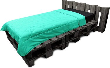 Літня ковдра npluseins 135x200 см, тонка й легка, бірюзова – для літа, кемпінгу, саду, гостей, прохолодний сон
