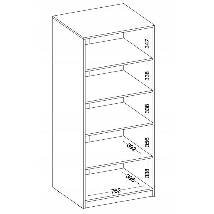 Стелаж Matkam 80 x 30 x 182 см, білий