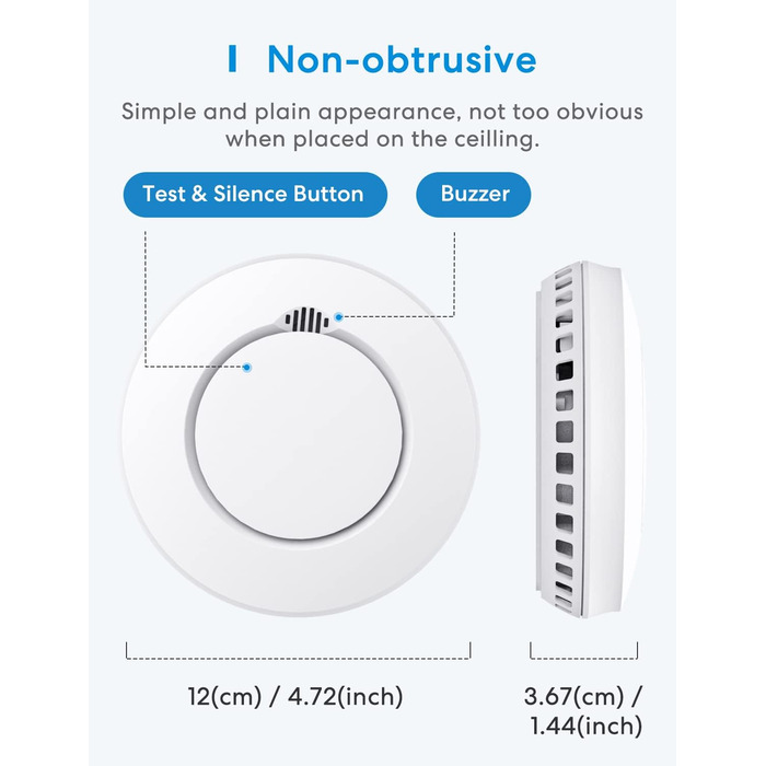 Набір димових сповіщувачів Meross з Wi-Fi, сумісний з Apple HomeKit (3 шт. з хабом)