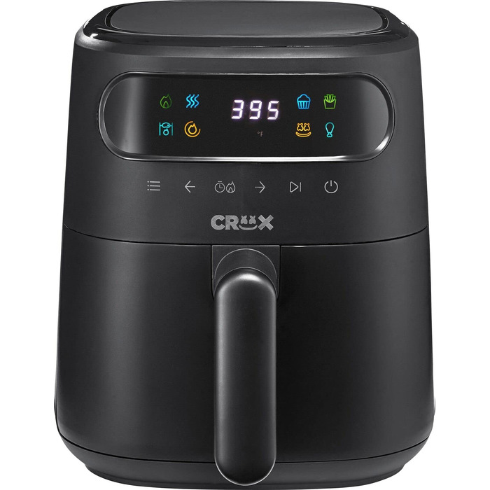 Цифрова повітряна фритюрниця CRUX Marshmello 3.0 QT, чорна