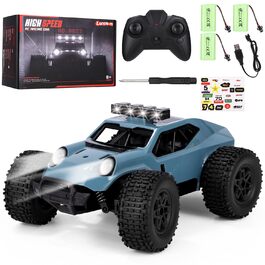 Радіокерований позашляховик Monstertruck 1:20 2.4GHz з фарами, 3 акумулятори (70 хв роботи) - іграшка для дітей та дорослих