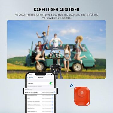 NEEWER міні настільний штатив для iPhone та камери з 3D-головкою, ручкою й пультом, для відеодзвінків та DSLR, навантаження до 6 кг, TP02