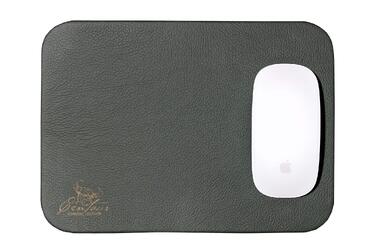 Шкіряний килимок для миші Centaur (25x18 см) — підкладка з натуральної шкіри ручної роботи, колір пляшково-зелений
