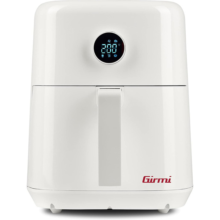 Аерофритюрниця Girmi FG86 Ecofrit Easy на 5 літрів, 1400 Вт, 6 програм, дисплей з поворотним регулятором, таймер, книга рецептів