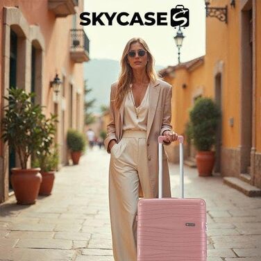 Валіза Travel One Hartschalen 68L рожева - набір валіз 32/60/98L з кодовим замком та колесами на 360°