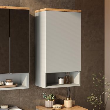 Підвісна шафа під умивальник Vicco Eden, 70 x 64.5 см, 2 шухляди, сіра