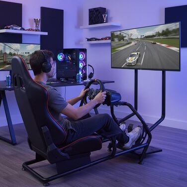 Симулятор гоночного крісла Rennsitz Cockpit — повністю регульований з тримачем для монітора