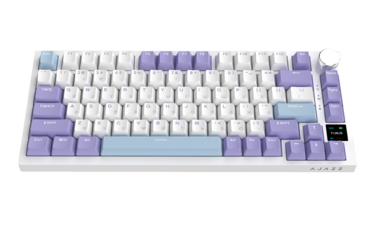 Бездротова механічна клавіатура Ajazz AK820 PRO 75% Flying Fish Switch White RGB (AK820PRO-FF-PWB)
