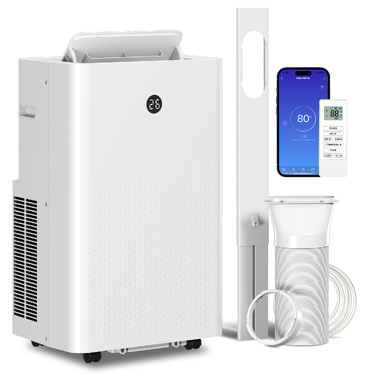 Мобільний кондиціонер 12 000 BTU 4-в-1 з WiFi та голосовим керуванням: охолодження, осушення, вентиляція та нічний режим