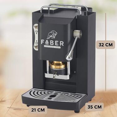 Кавомашина Faber Deluxe 3.0 ESE 44мм з електроклапаном, чорний/хром