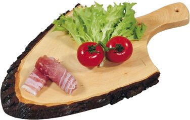 Сервірувальна дошка Kesper з вільхи, 30-35x18x2 см, натуральна кора