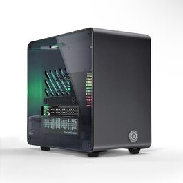 Алюмінієвий корпус-міні-тауер для Raspberry Pi 5 з вентилятором і RGB підсвічуванням ElectroCookie (чорний)