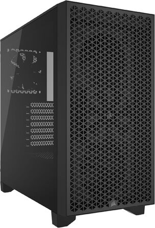 Корпус для ПК CORSAIR 3000D Airflow, Mid-Tower, підтримка 4-слотових GPU, 3-контактний вентилятор, до 8×120мм вентиляторів, високий повітряний потік, чорний