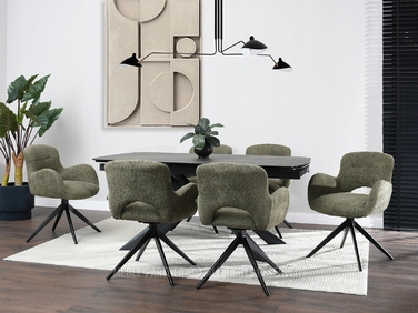 Стілець Mebel-Partner, оббивка тканина, зелений, 1 шт.