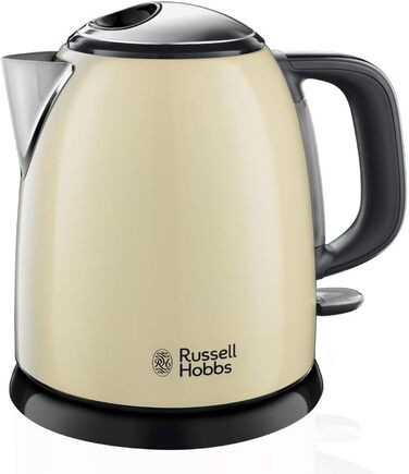 Електричний чайник Russell Hobbs Colours+ Edelstahl 1.0л, 2400Вт, з фільтром від накипу та індикатором рівня води, колір крем (24994-70)