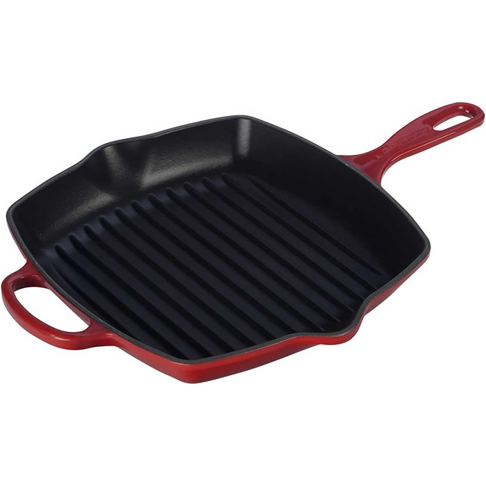Сковорода-гриль LE CREUSET Signature з чавуну, квадратна, 26 см, для всіх типів плит (включно з індукційними), 2,86 кг, колір Deep Teal