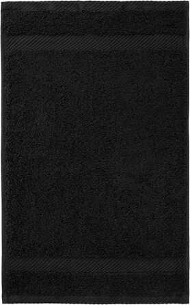 Рушники для рук Luckytowel 50x100 см, 100% бавовна, 600 г/м², Oeko-Tex, комплект 8 шт, чорні