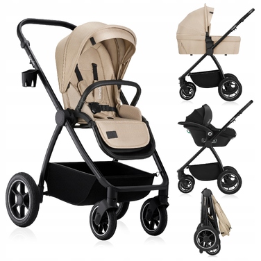 Дитячий візок 3в1 Lionelo LO-MERIL 3IN1, колір Beige Sand