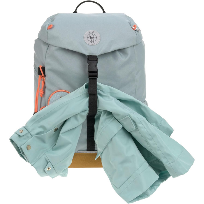 Дитячий туристичний рюкзак LÄSSIG, 14 л, водостійкий, з нагрудним і м'якими плечовими ременями, світло-блакитний