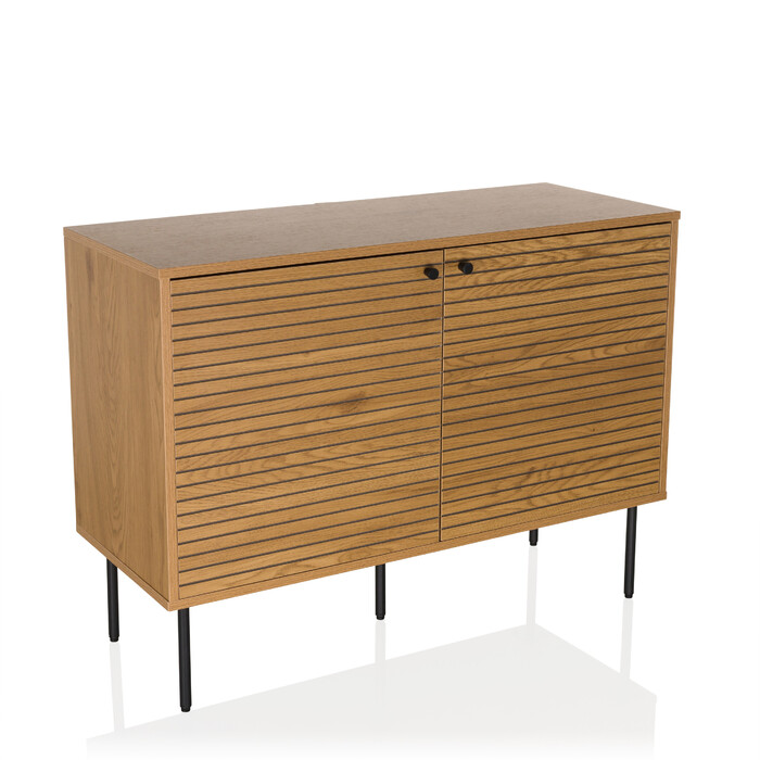 Сервант LINNO S 100x40x74 см, 2 дверцята, дуб, hjh LIVING