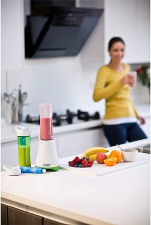 Блендер стаціонарний Russell Hobbs Stand & Smoothie Maker to go 600 мл (23500 об/хв, BPA-free, нержавіюча сталь)