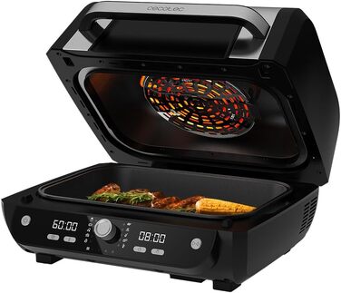 Аерофритюрниця-гриль Cecotec Cecofry FireDome 6000 без олії, 6 л, 2400 Вт, 6 режимів приготування, 4 рівні гриля, з термостатом та аксесуарами