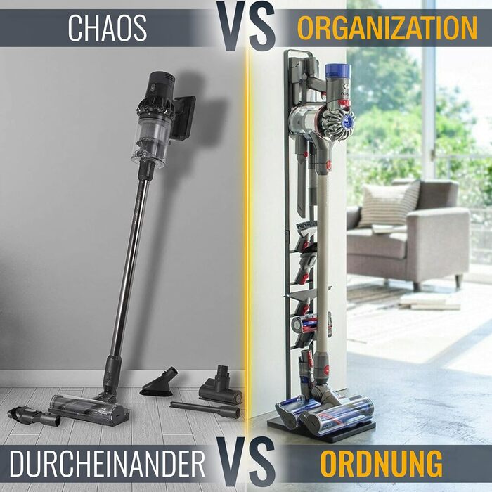 Підставка-станція для зарядки пилососів Dyson RICOO SH502, сумісна з V6/V7/V8/V10/V11, 29x22x127 см, чорна