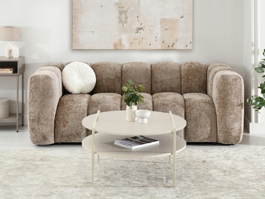 Журнальний стіл Mebel-Partner круглий, 80 x 80 x 45 см, кремовий
