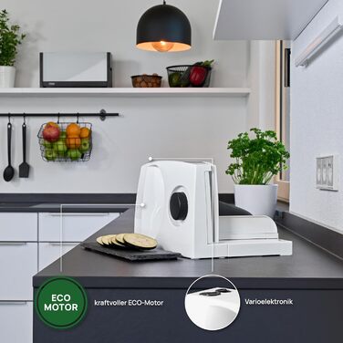 Електрична скибочкарка ritter markant 05 для хліба та продуктів, складана, з Eco-мотором, вироблено в Німеччині