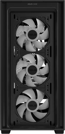 Корпус для ПК ASUS A21 Plus TG ARGB чорний microATX, з ARGB вентиляторами, сітчастою передньою панеллю, підтримкою прихованих розʼємів на материнській платі, радіатора 360 мм і відеокарт до 380 мм
