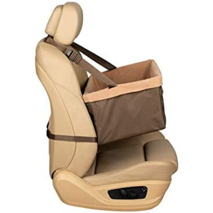 Автокрісло для собак PetSafe Happy Ride, сидіння-підставка для авто, пікапів і SUV, для домашніх тварин до 8 кг, розмір S, коричневе