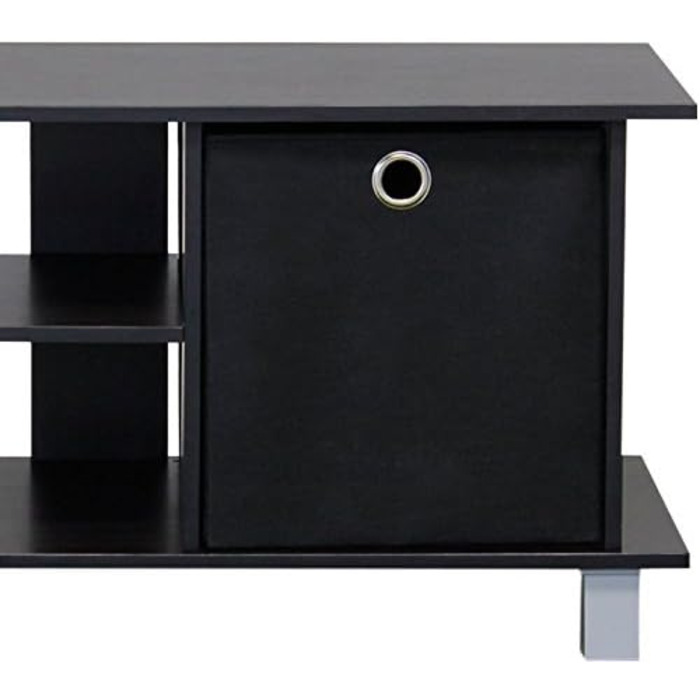 ТВ-тумба Furinno Simplistic з шухлядою, дерево, еспресо/чорна, 80x38x33 см