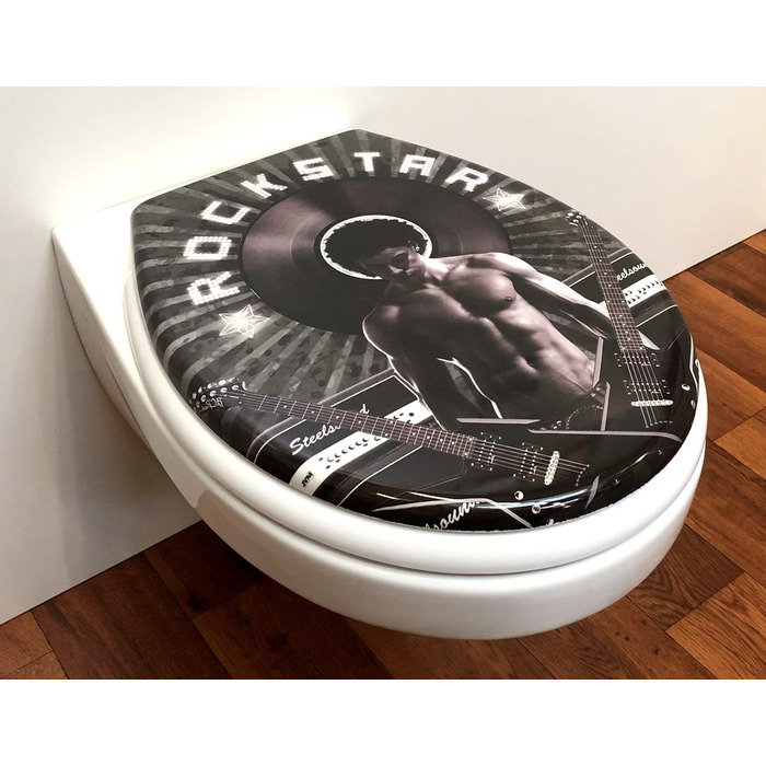 Унітазна кришка Duroplast Rockstar з мікроліфтом, знімна, 59825