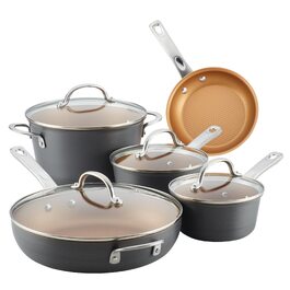 Набір посуду Ayesha Curry Home Collection 9 предметів, антипригарне покриття, антрацит