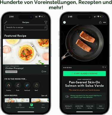 Розумний бездротовий термометр для м'яса Chef iQ з ультратонким щупом, Bluetooth цифровий харчовий термометр з хабом та 1 щупом для дистанційного моніторингу (2023)