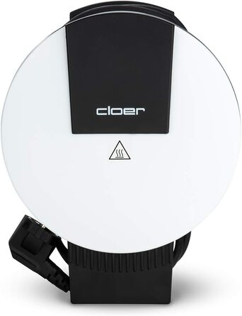 Вафельниця Cloer 171, 930 Вт, 16 см, антипригарна, металева, біла, для серцевидних вафель, без сигналу
