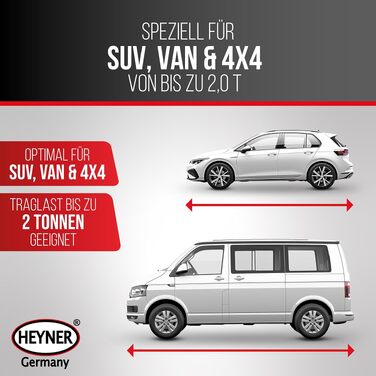 Ножичний домкрат HEYNER на 2 тонни, висота підйому 320-442 мм, сертифікований TÜV