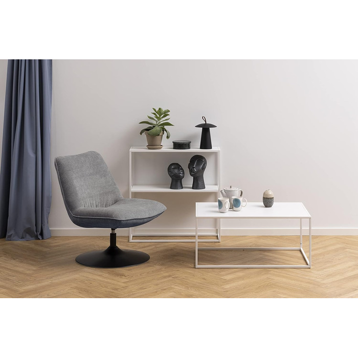 Консольний стіл AC Design Furniture Nino з 1 полицею, білий металевий, індустріальний стиль, для вітальні та передпокою, 79,5x80,5x26 см