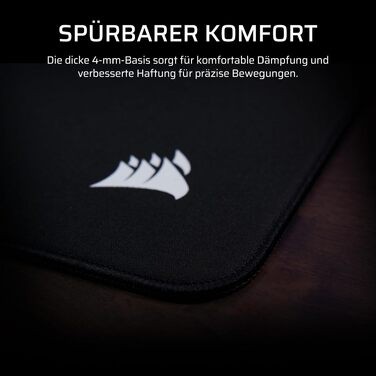 Ігровий килимок для миші Corsair MM PRO Control, середній розмір (450 x 400 мм), чорний