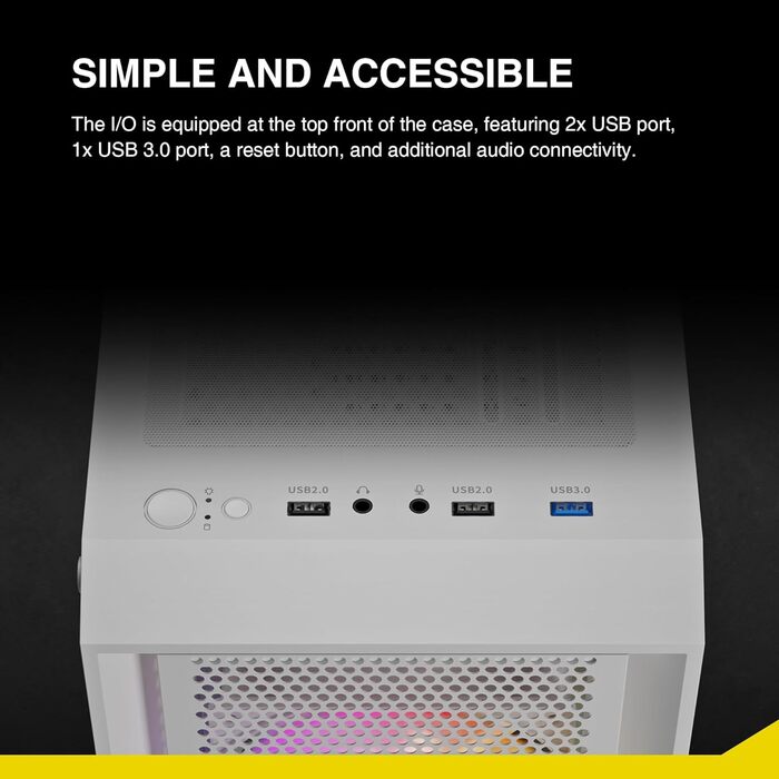 Ігровий корпус GAMDIAS Aura GC2 Elite ARGB ATX, білий, 4x120мм ARGB вентилятори, скляна бічна панель, Mesh-панель, синхронізація з материнською платою