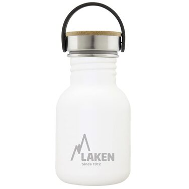 Спортивна пляшка для води Laken BSB100NE з гвинтовою кришкою, 350 мл, біла