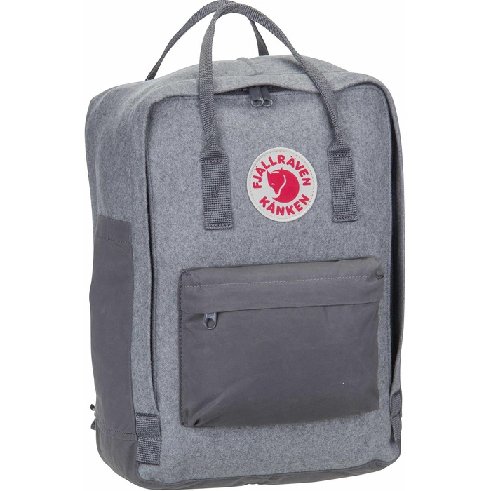 Рюкзак Fjällräven Kånken Re-Wool для ноутбука 15'', унісекс, 40x28x16 см, гранітно-сірий